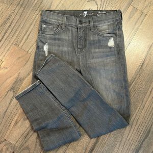 Grey 7’s for all man kind skinny jeans